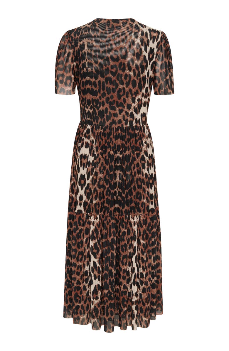 Soaked in Luxury SLAldora Short Sleeve V-neck Wrap Dress, Alternate, color, Leopard Pattern