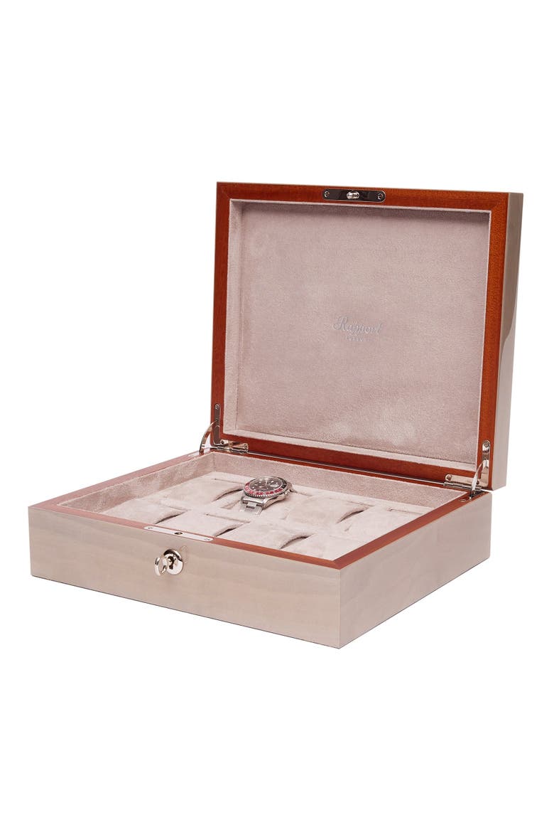 HERITAGE EIGHT WATCH BOX, Alternate, color, Grey