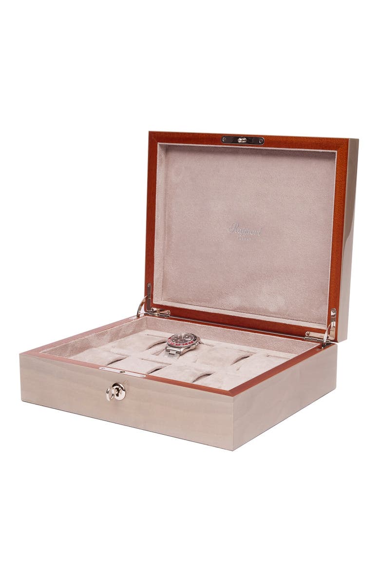 Rapport London HERITAGE EIGHT WATCH BOX, Alternate, color, Grey