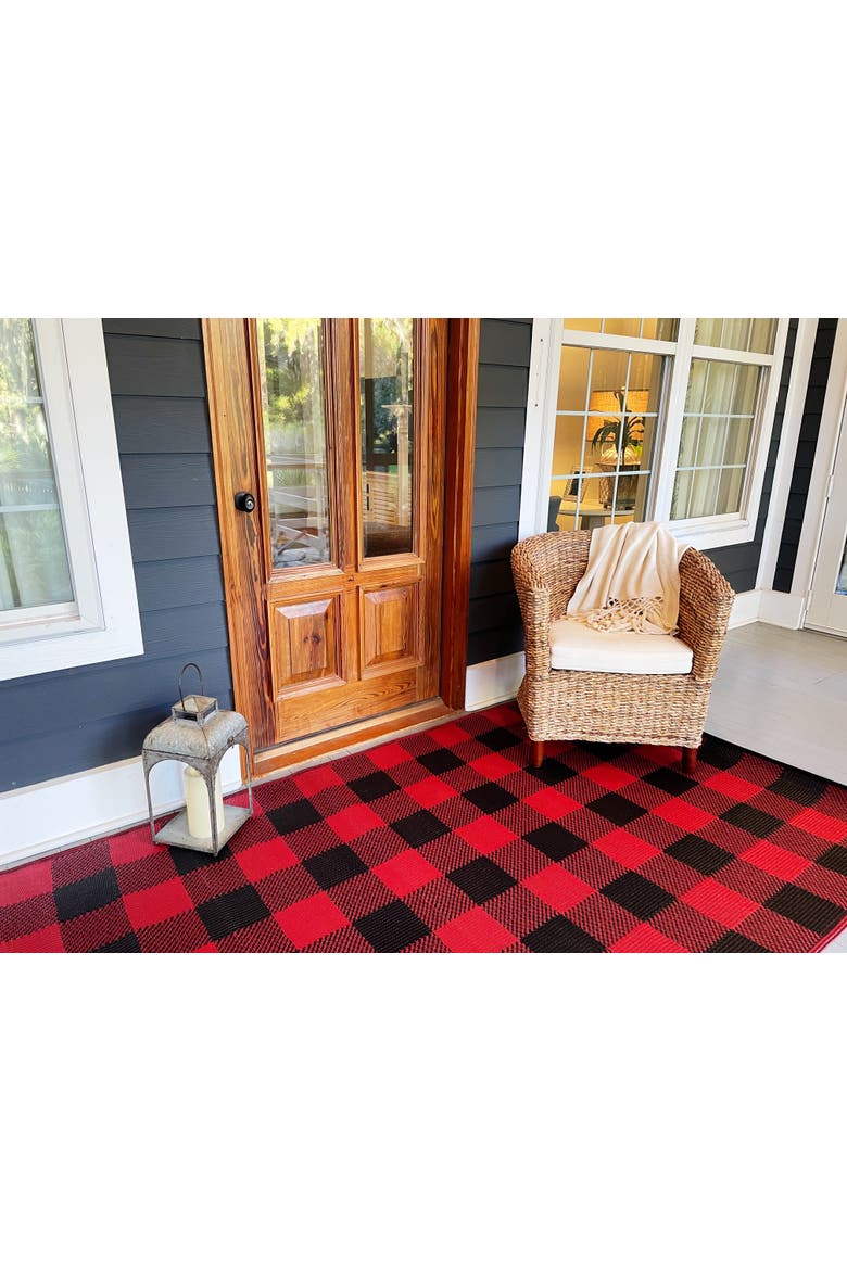 Buffalo Plaid Rug, Alternate, color, Red Black - 5'x8'