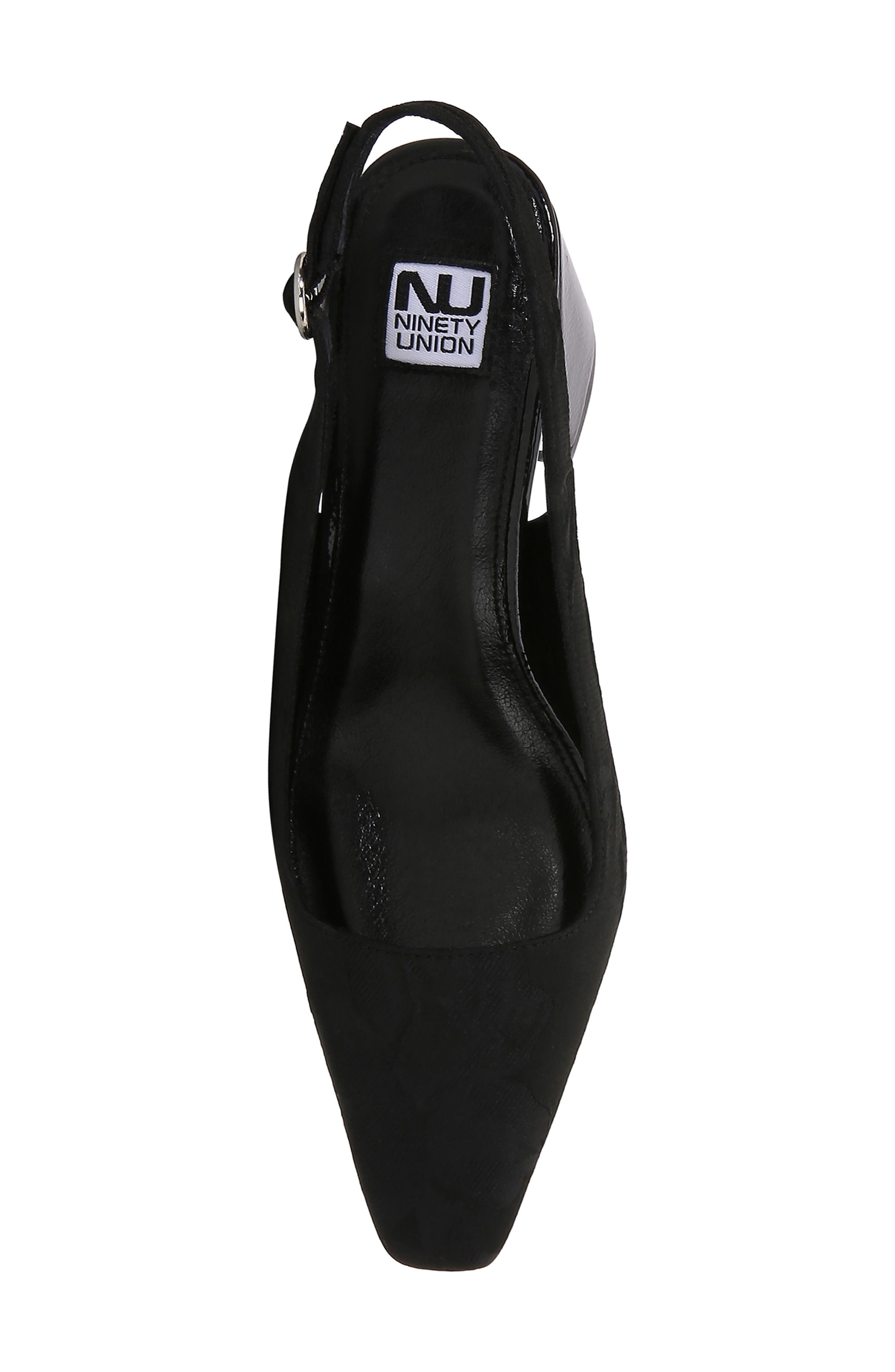 Reeba Pointed Toe Slingback Pump, Alternate, color, BLACK