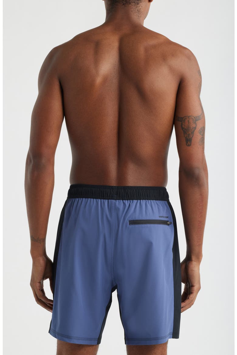 Tempo Wordmark Performance Drawstring Shorts, Alternate, color, BLUE