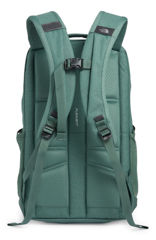 Shop The North Face Jester Water Repellent Backpack In Duck Green Dark Heather/black
