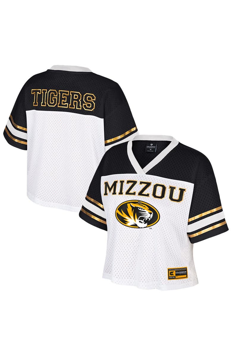 COLOSSEUM Women's Colosseum White Missouri Tigers Treasure Cropped Football Jersey, Main, color, White