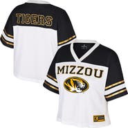 COLOSSEUM Women's Colosseum White Missouri Tigers Treasure Cropped Football Jersey