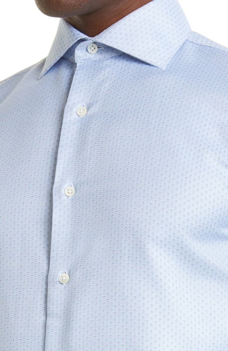 Canali Geometric Print Button-Up Dress Shirt, Alternate, color, 