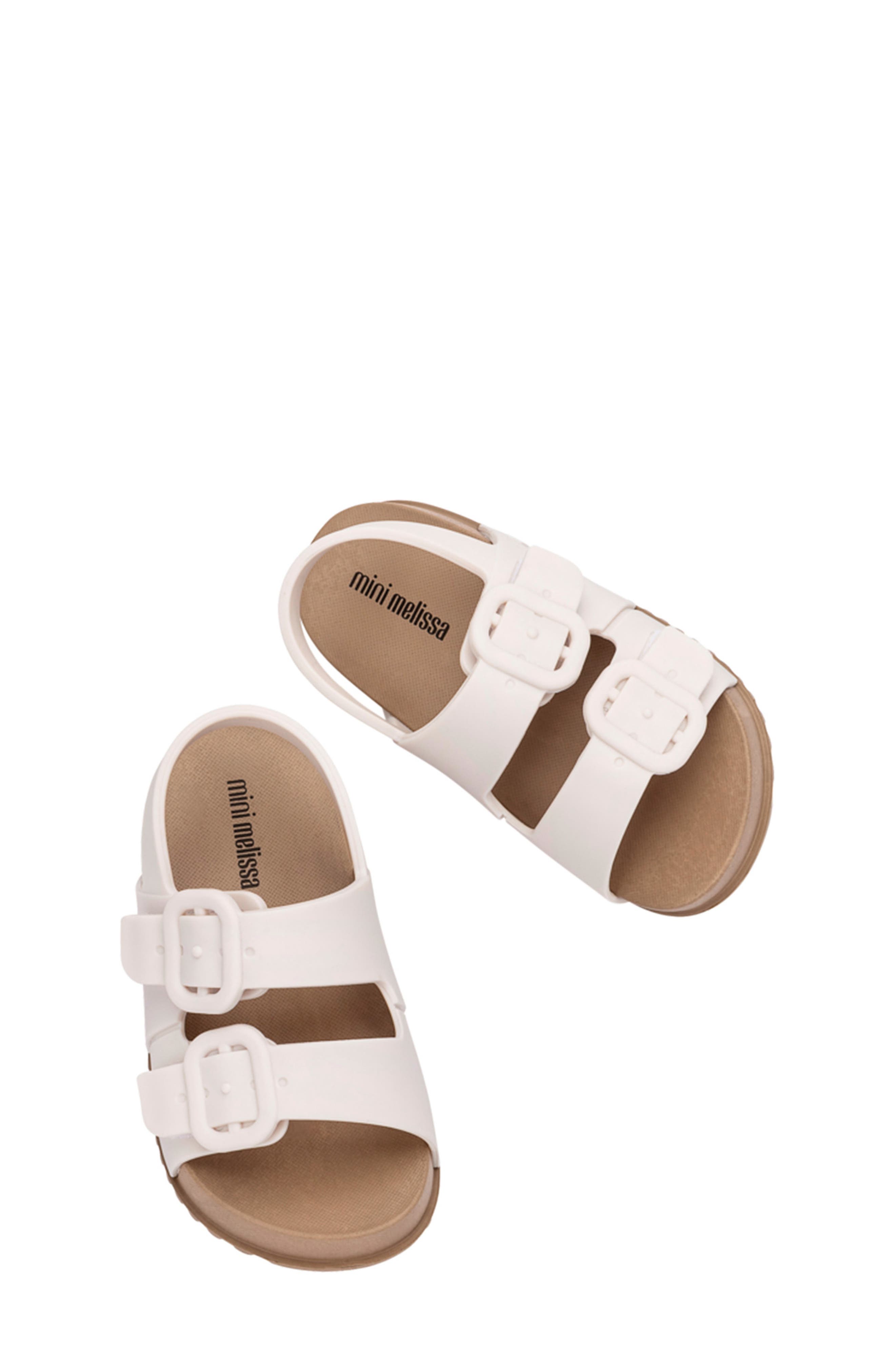 Kids' Mini Cozy Slingback Sandal, Alternate, color, BROWN/WHITE