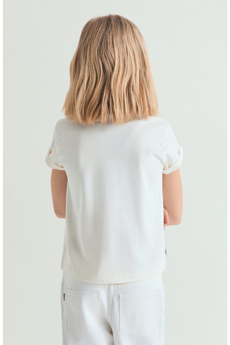 Kids Printed T-shirt with contrasting collar, Alternate, color, OffWhite
