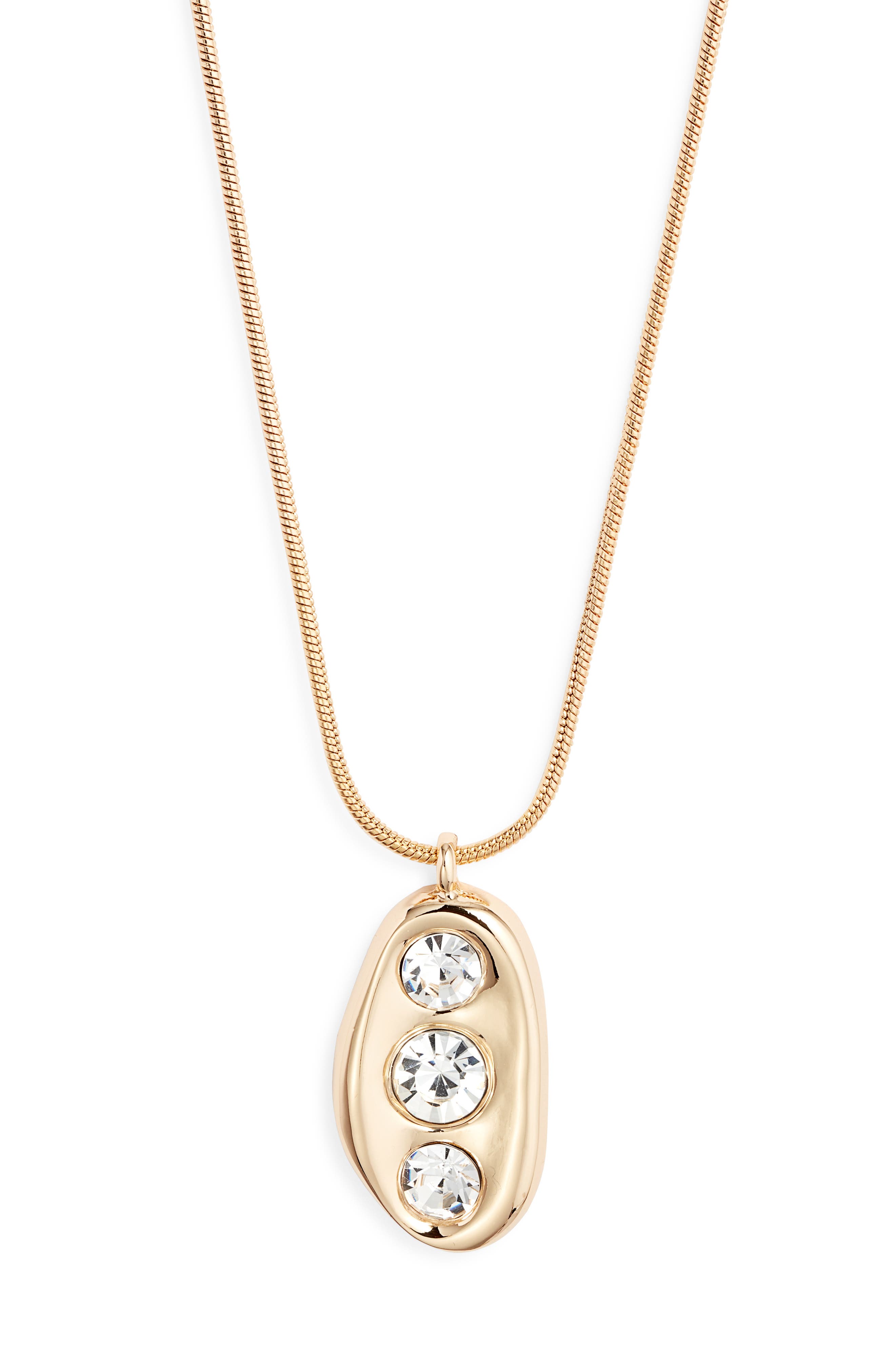 Open Edit Cubic Zirconia Pendant Necklace