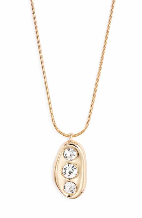 Open Edit Cubic Zirconia Pendant Necklace