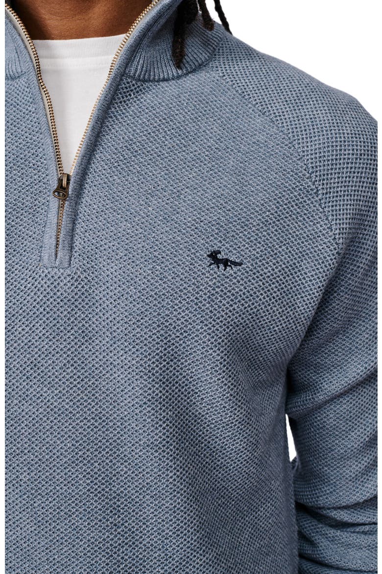 Owmby Long Sleeve Zip Neck Jumper, Alternate, color, Pale Bliue
