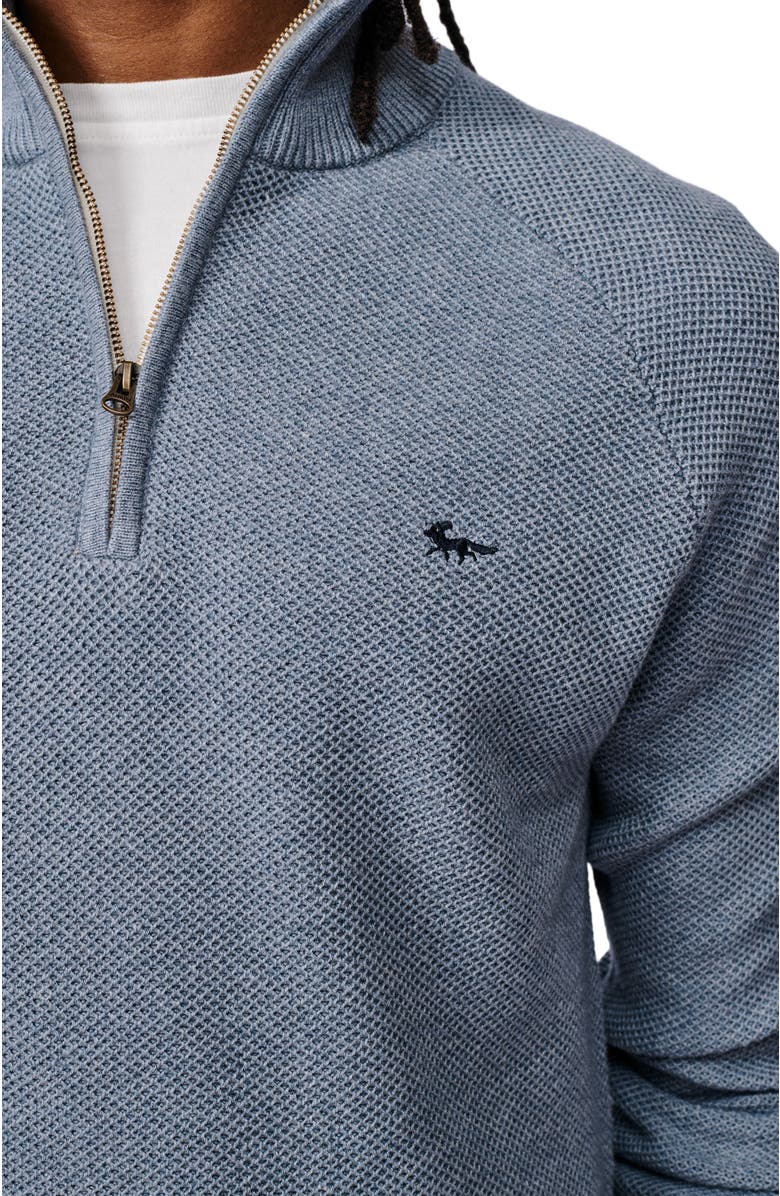 Aubin Owmby Long Sleeve Zip Neck Jumper, Alternate, color, Pale Bliue