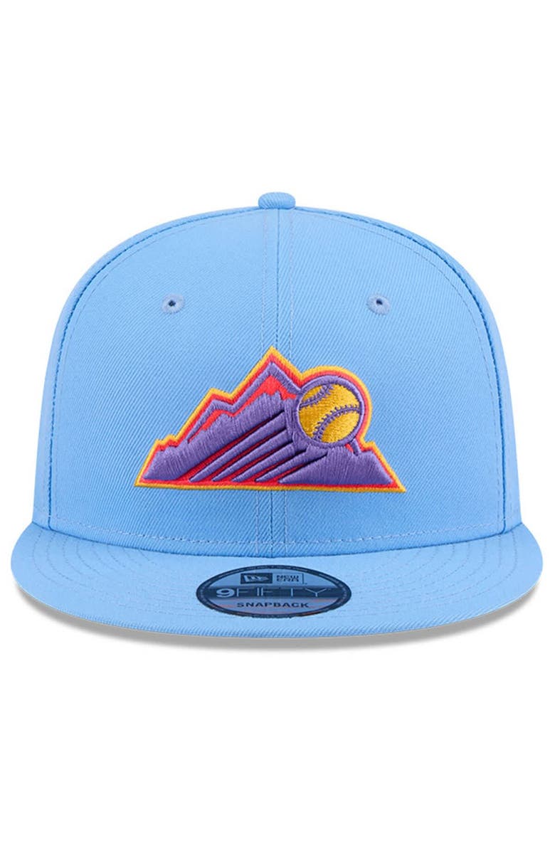 New Era Men's New Era Light Blue Colorado Rockies 2025 City Connect 9FIFTY Snapback Hat, Alternate, color, Light Blue