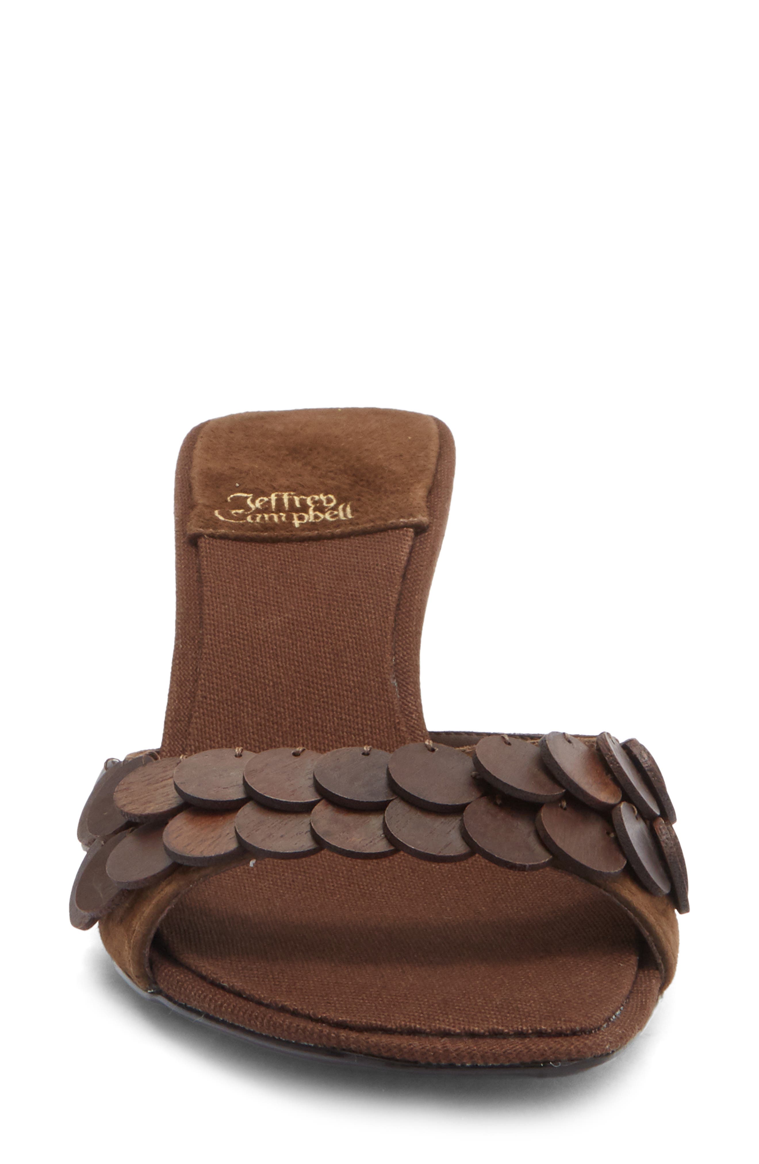 Jeffrey Campbell Islara Kitten Heel Slide Sandal, Alternate, color, Brown Combo