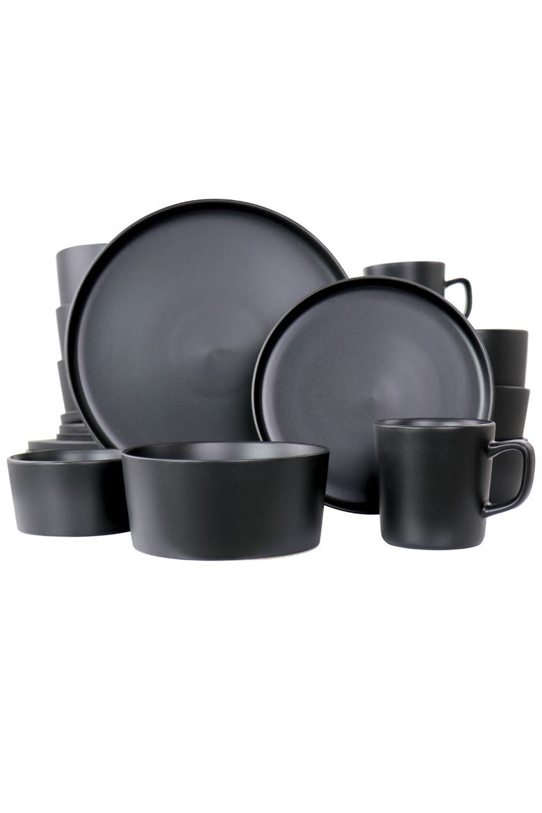 Luxmatte Black 20 Piece Dinnerware Set, Main, color, Black