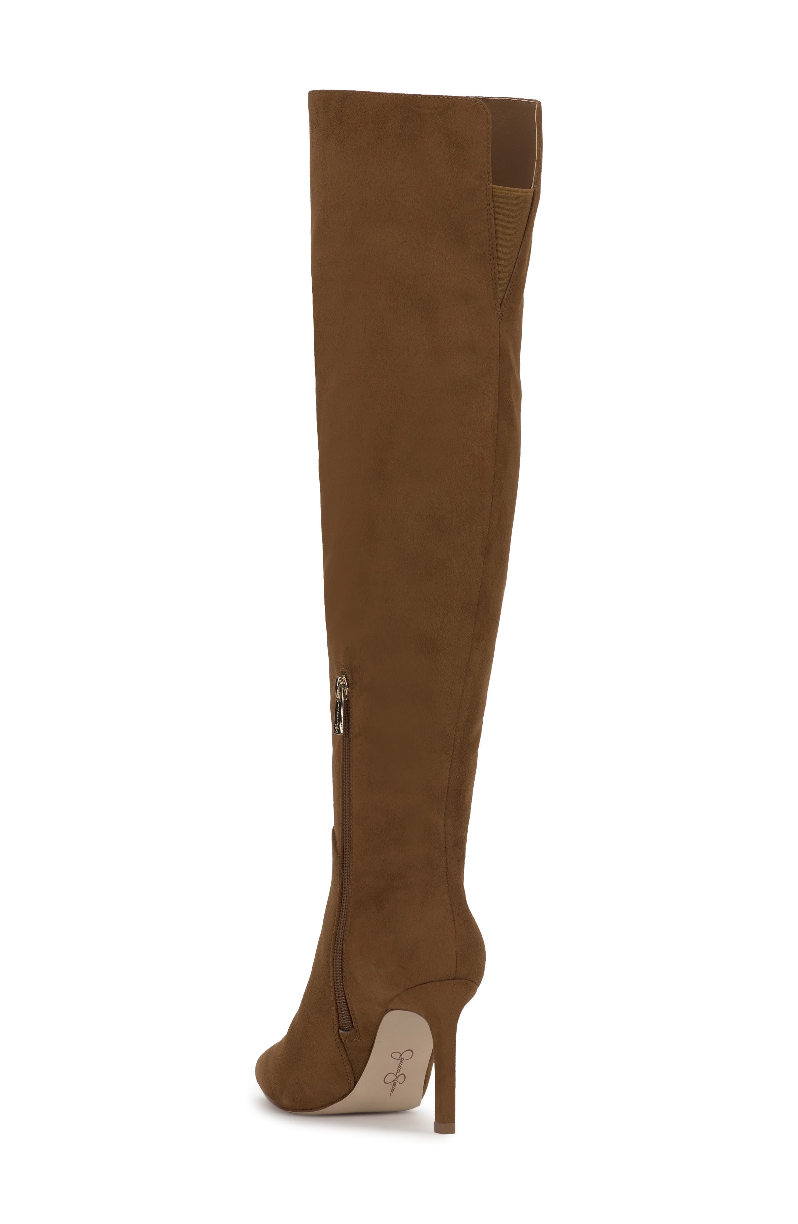 Jessica Simpson Earon Pointed Toe Over the Knee Boot, Alternate, color, Safari Brown