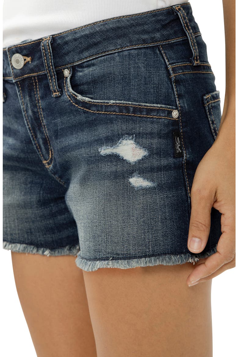 Frayed Mid Rise Denim Boyfriend Shorts, Alternate, color, DREAMSCAPE