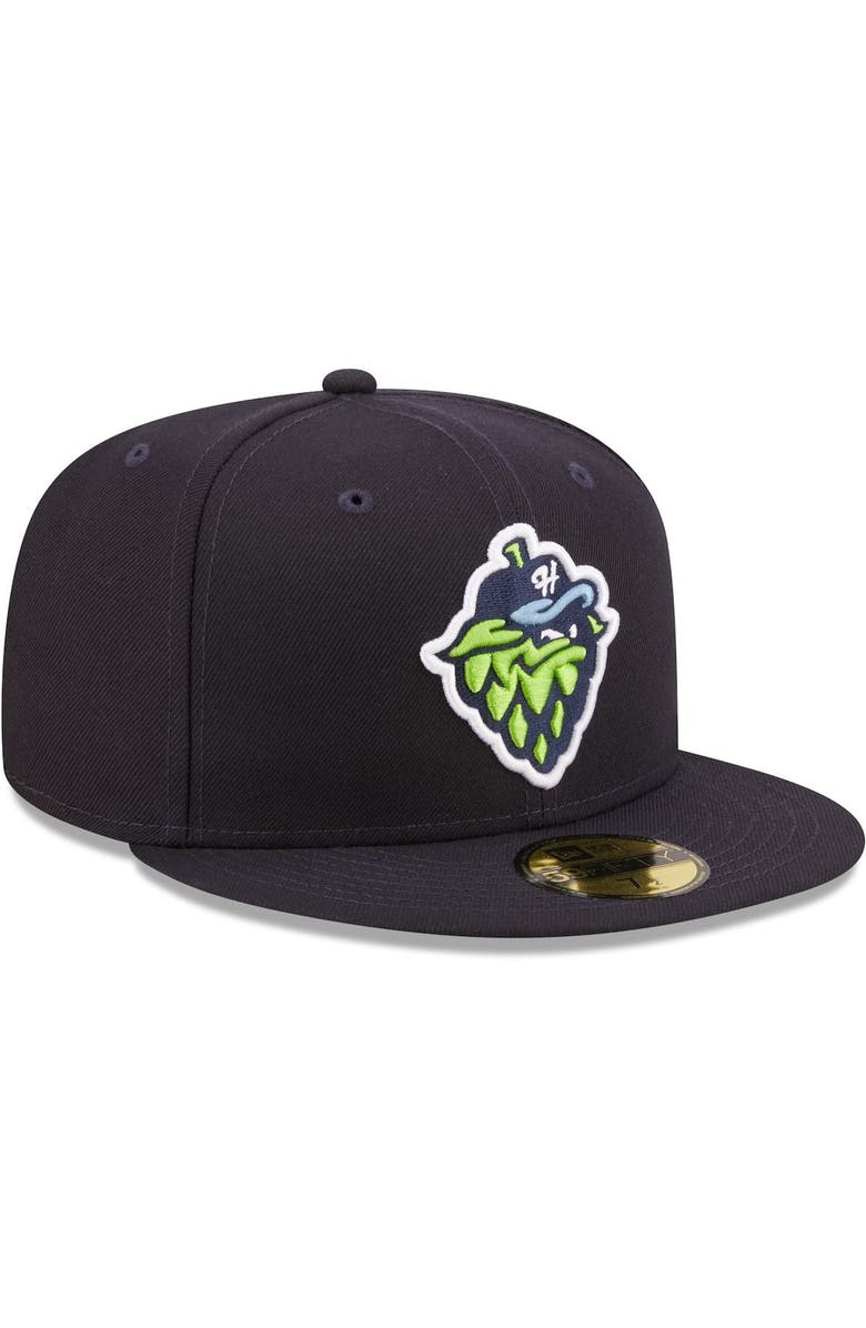 New Era Men's New Era Navy Hillsboro Hops Authentic Collection 59FIFTY Fitted Hat, Alternate, color, Navy