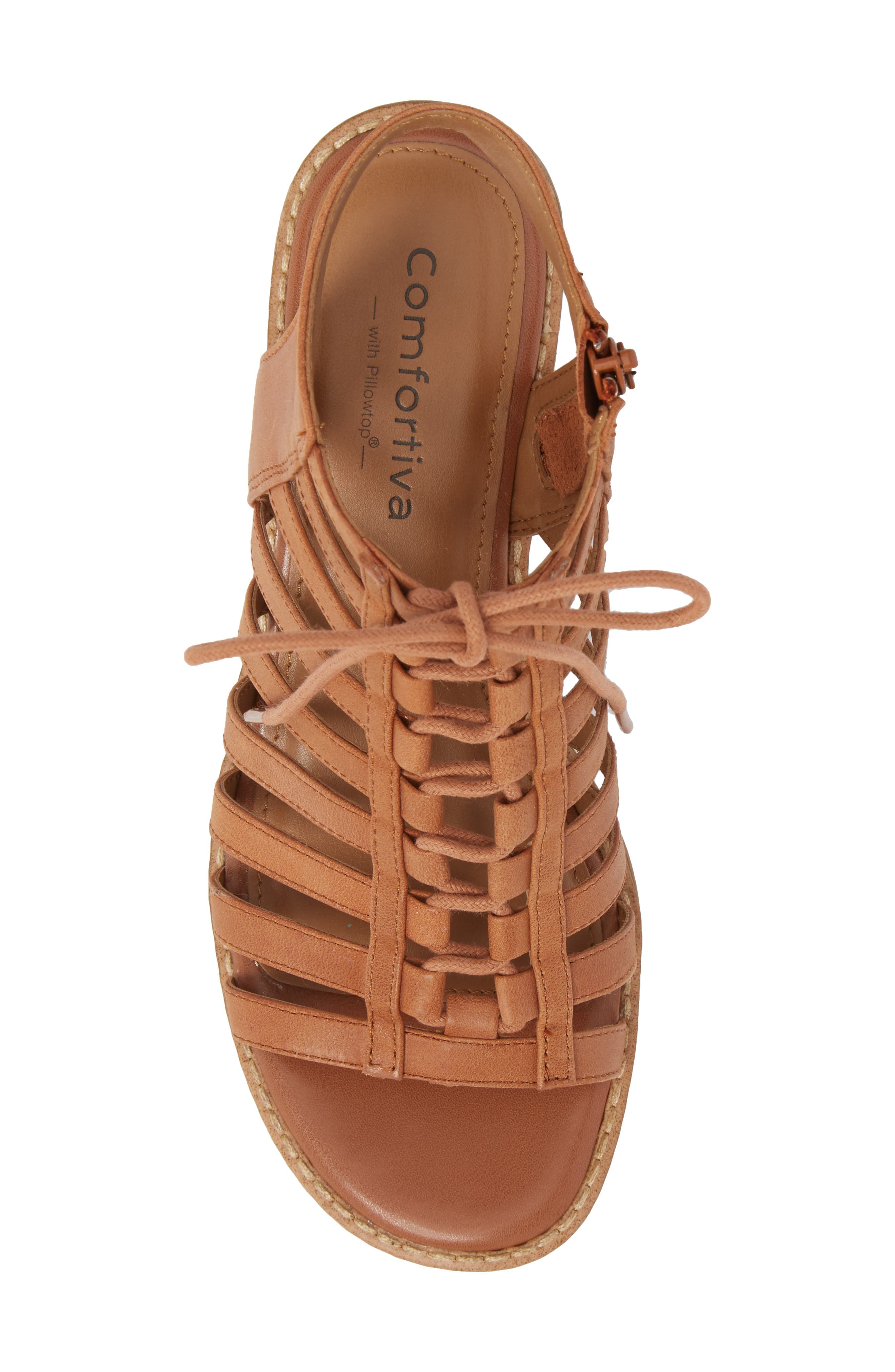 Blossom Sandal, Alternate, color, WALNUT LEATHER