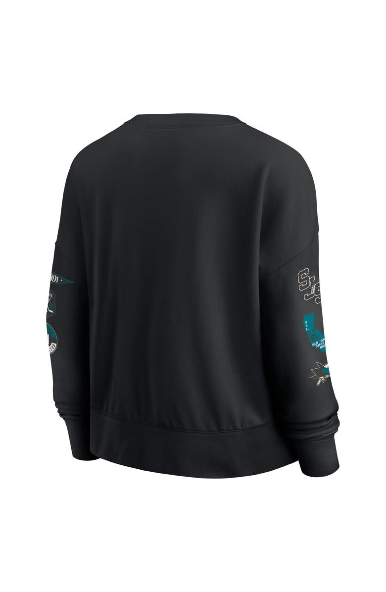FANATICS Women's Fanatics Black San Jose Sharks Go Team Pullover Sweatshirt, Alternate, color, 