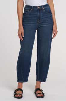 Sanctuary Denim High Rise Soft Barrel Side Seam Detail Jeans