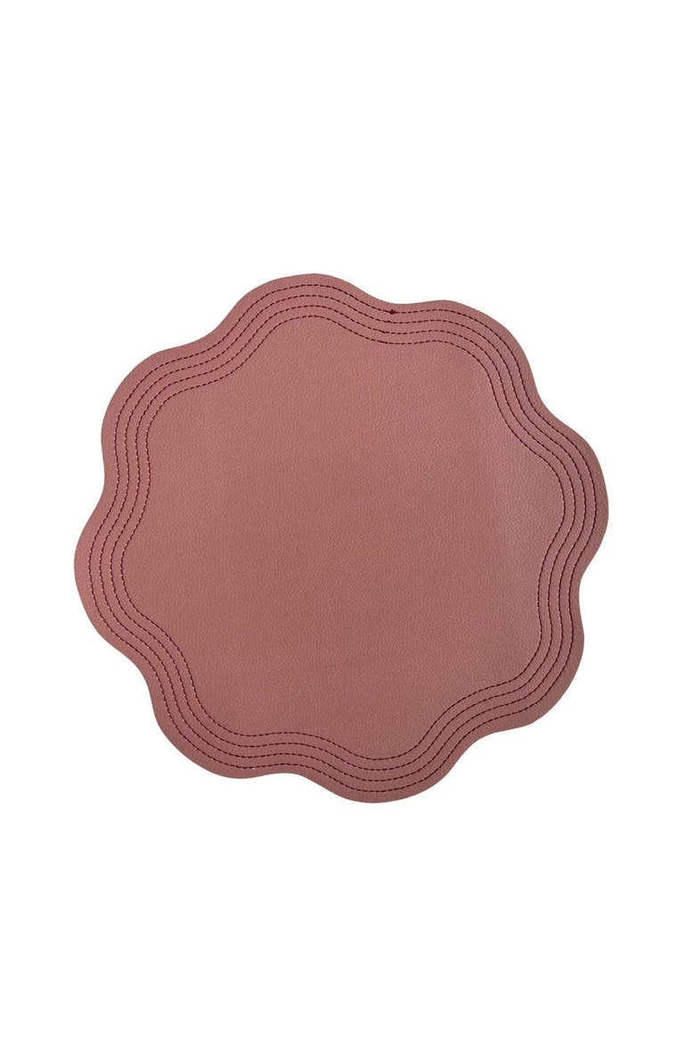 Reversible Faux Leather Placemat, Alternate, color, Wine