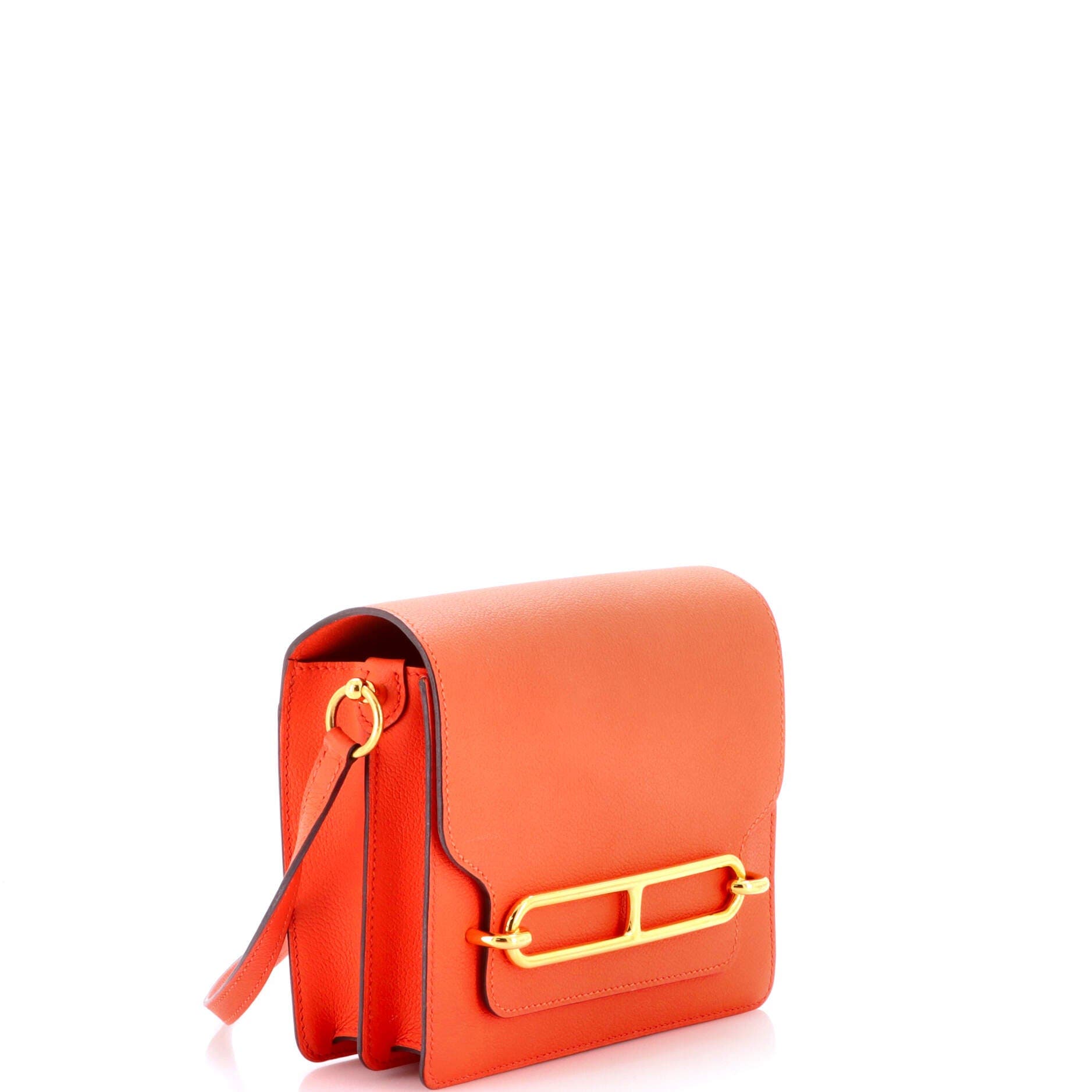 Pre-Owned Hermes Roulis Bag Evercolor 18, Alternate, color, Orange Poppy