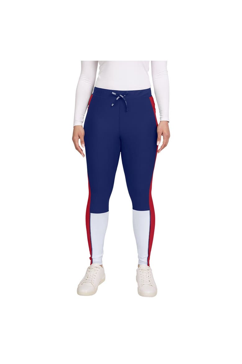 Women's WEAR by Erin Andrews Royal/Red New York Giants Color-Block Leggings, Alternate, color, Royal