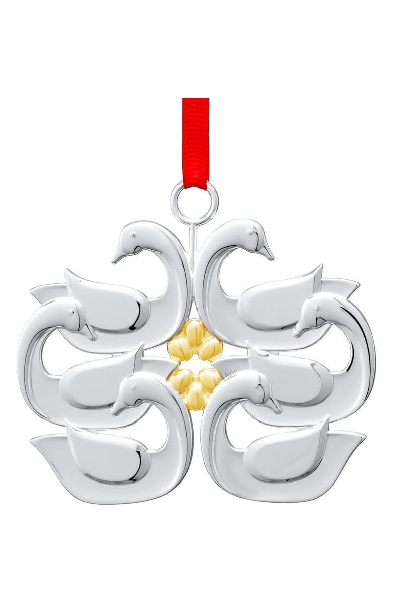 Nambé Twelve Days of Christmas Ornament, Main, color, Silver