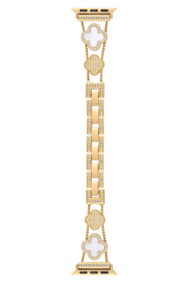 Universal Fit Clover Link Bracelet Apple Watch® Watchband, Alternate, color, GOLD