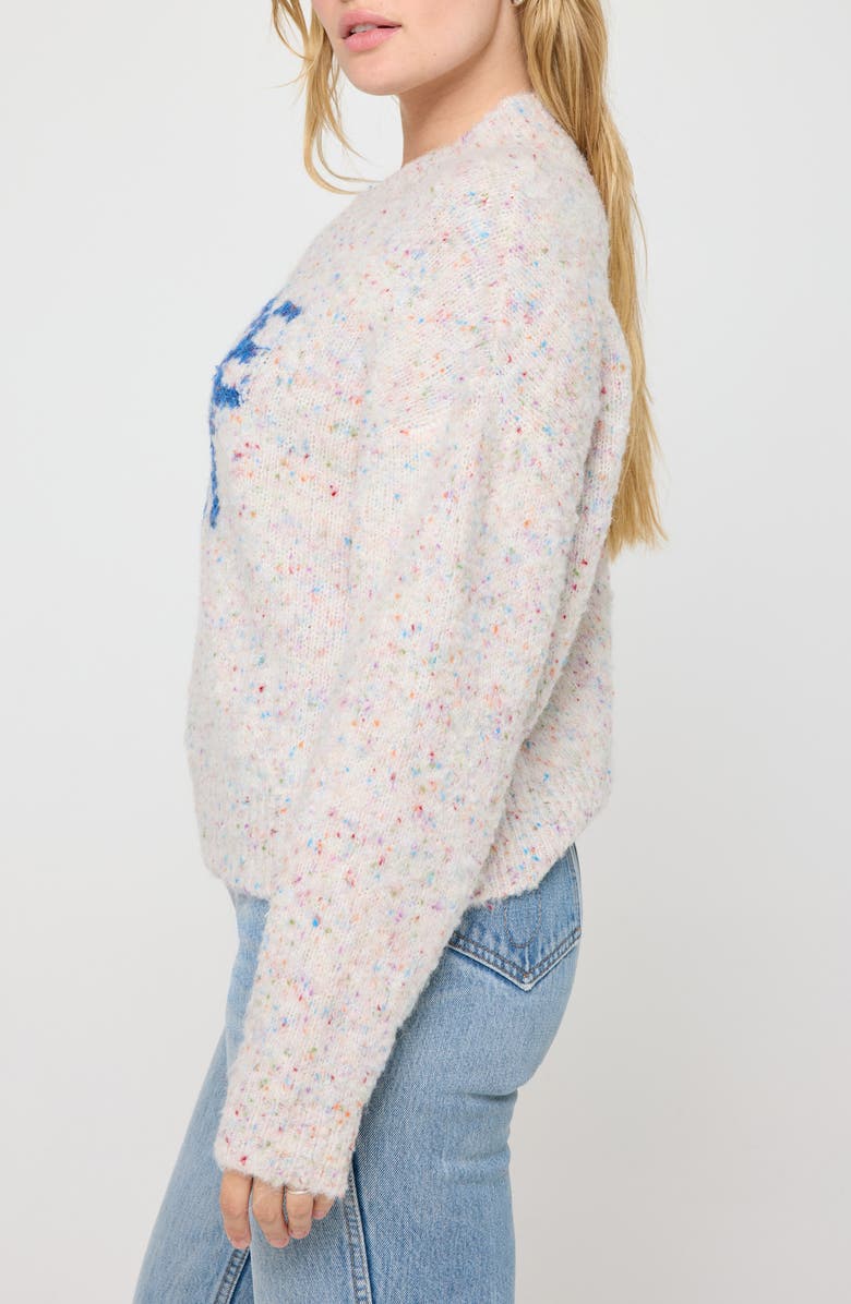 Spiritual Gangster Beatrice Peace Out Alpaca & Wool Blend Sweater, Alternate, color, Birch Multi