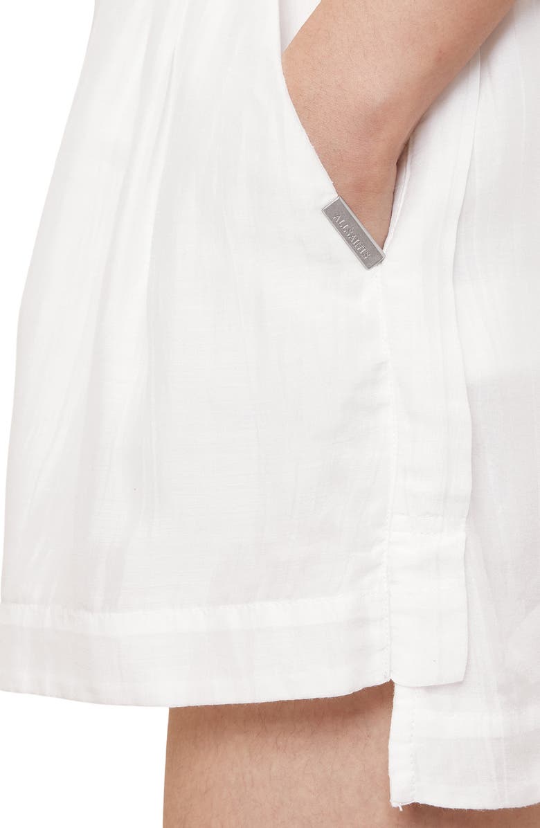 AllSaints Tysh Drawstring Shorts, Alternate, color, Snow White