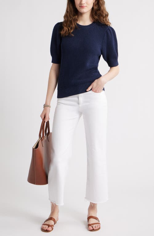 Caslonr Caslon(r) Elbow Sleeve Cotton Sweater