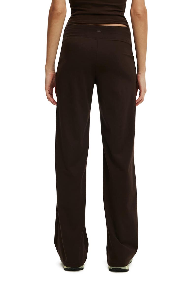 Women's Active Ultra Soft Tie Front Wide Leg Pant, Alternate, color, French Roast