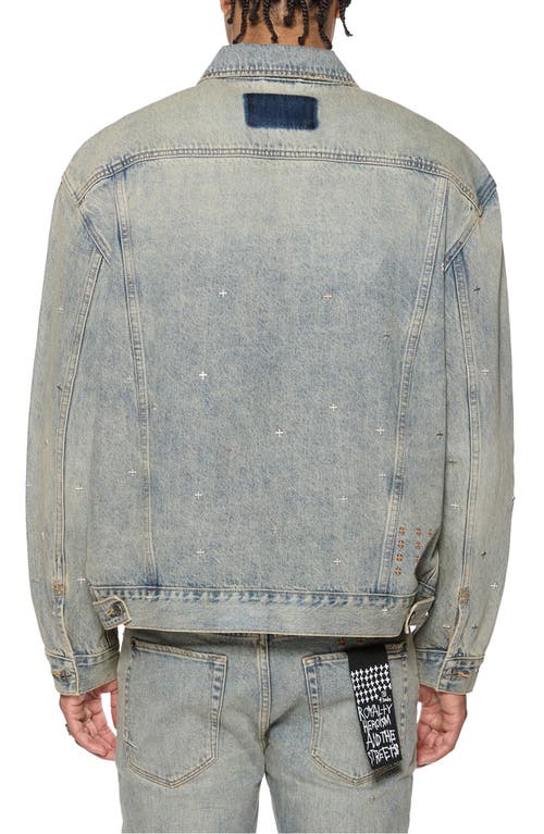 KSUBI KSUBI OH G STAGELIGHT METALLIC DENIM TRUCKER JACKET