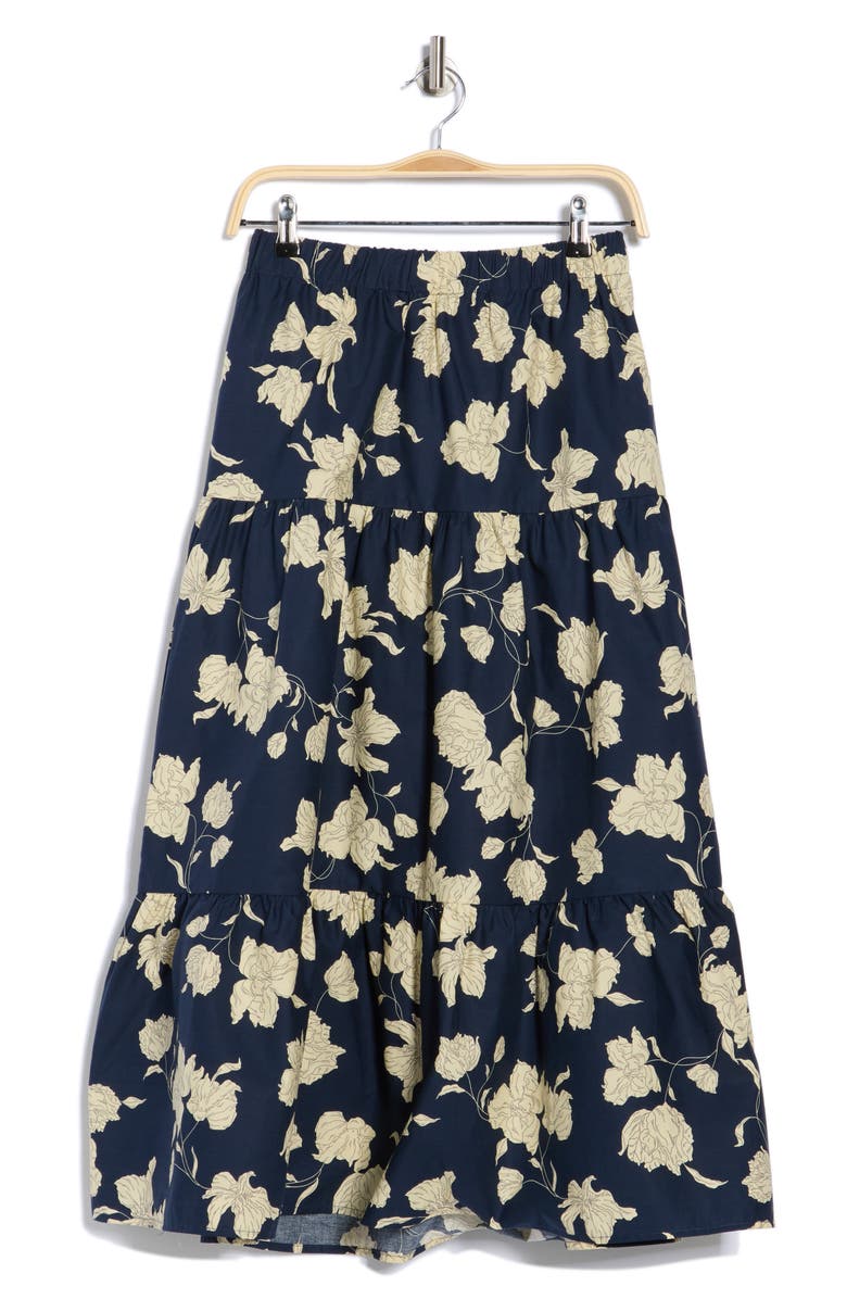 Sanctuary Tiered Poplin Skirt, Alternate, color, Fairy Fields Blue