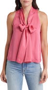 & Other Stories Tie Neck Sleeveless Satin Blouse