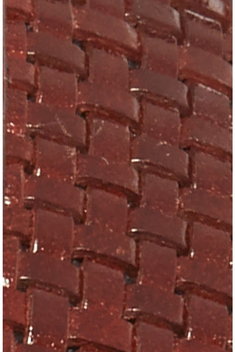 Woven Inlay Leather Belt, Alternate, color, CHILI
