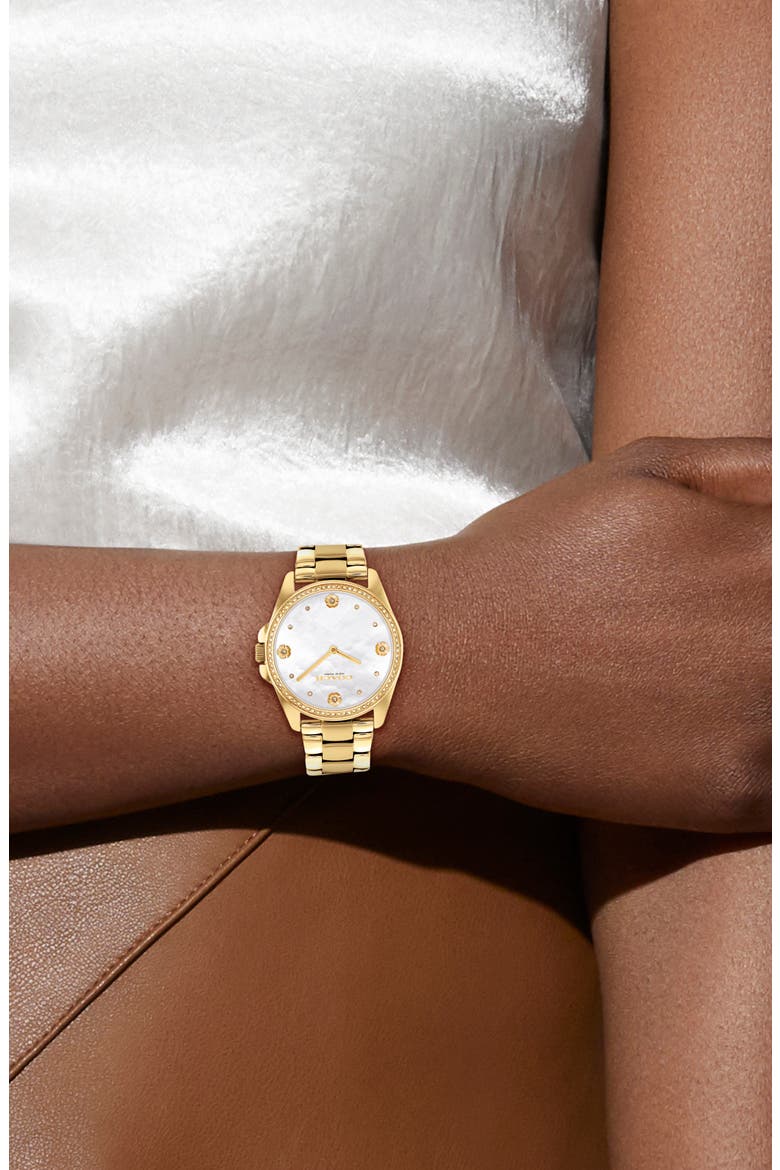 Greyson Bracelet Watch, 36mm, Alternate, color, WHITE MOP