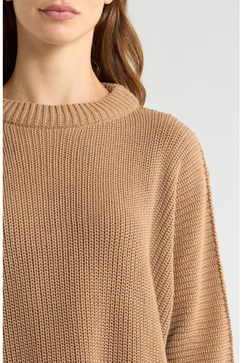 Montecito Cotton Sweater, Alternate, color, CAMEL