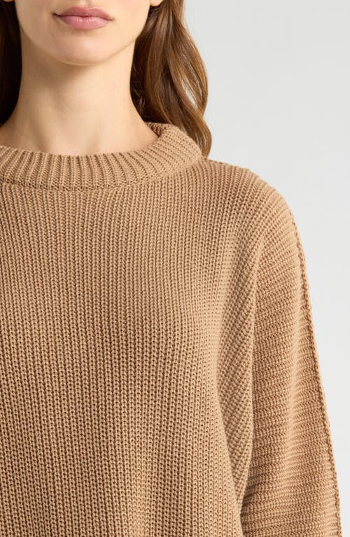 Frank & Eileen Montecito Cotton Sweater In Brown