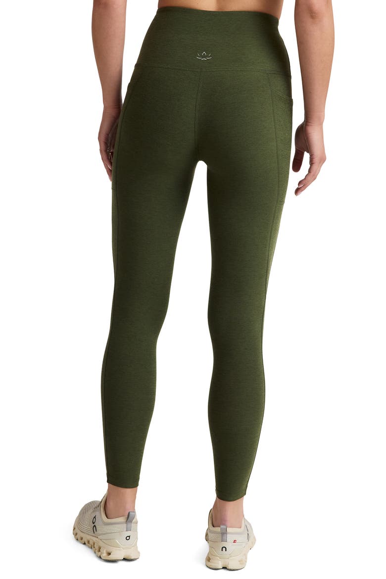 Everyday Space Dye High Waist Pocket Leggings, Alternate, color, ARMY GREEN HEATHER