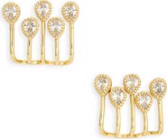 NORDSTROM RACK Cubic Zirconia Teardrop Ear Jackets