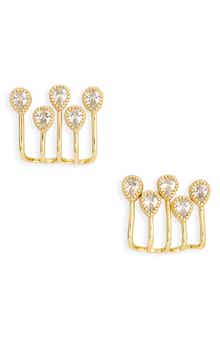 NORDSTROM RACK Cubic Zirconia Teardrop Ear Jackets