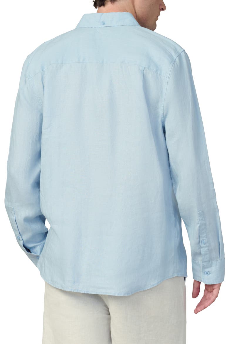 Jakob Linen Button-Up Shirt, Alternate, color, POOLSIDE