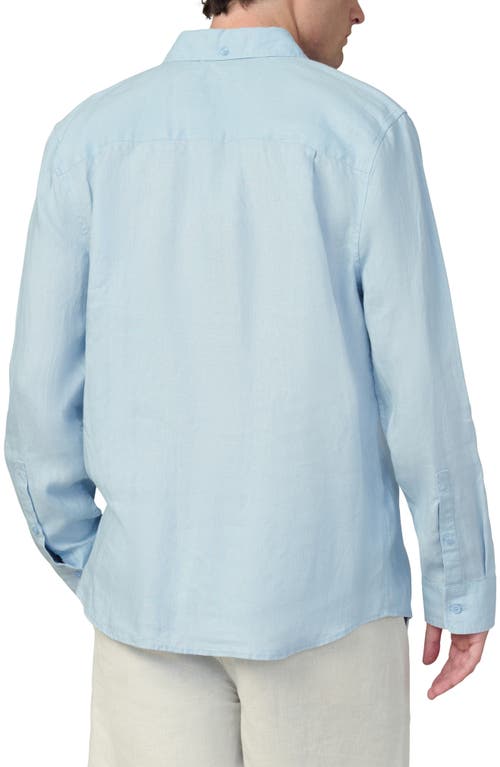 Joe's Jakob Linen Button-up Shirt In Poolside