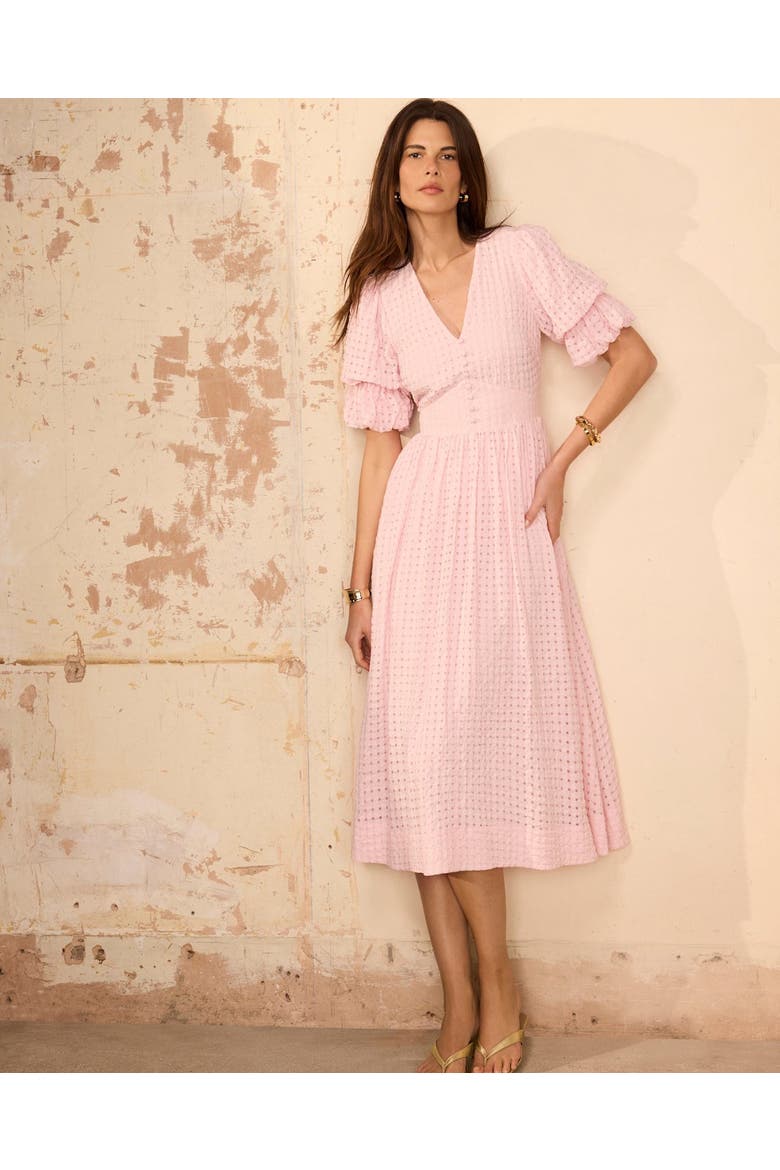 Checked Midi Dress, Alternate, color, Pink