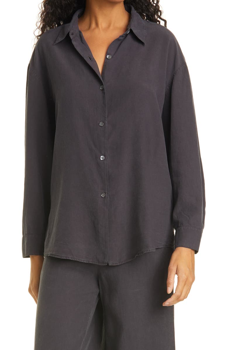 ba&sh Tryna Long Sleeve Button-Up Blouse, Main, color, 