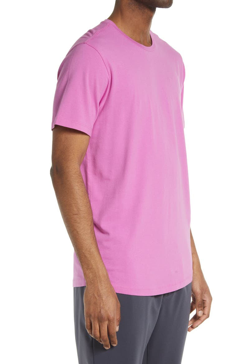 Crewneck T-Shirt, Alternate, color, PINK ROSEBUD