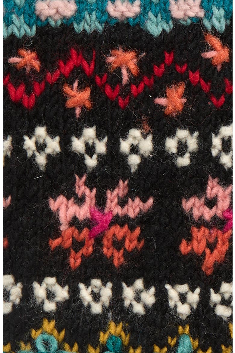 River Hand Knit Wool Mittens, Alternate, color, BLACK